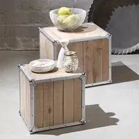 Tonawanda Set of 2 Side Tables - Pine