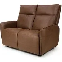 Tooele 2-Seater Sofa with Heating - Brown, Leather
