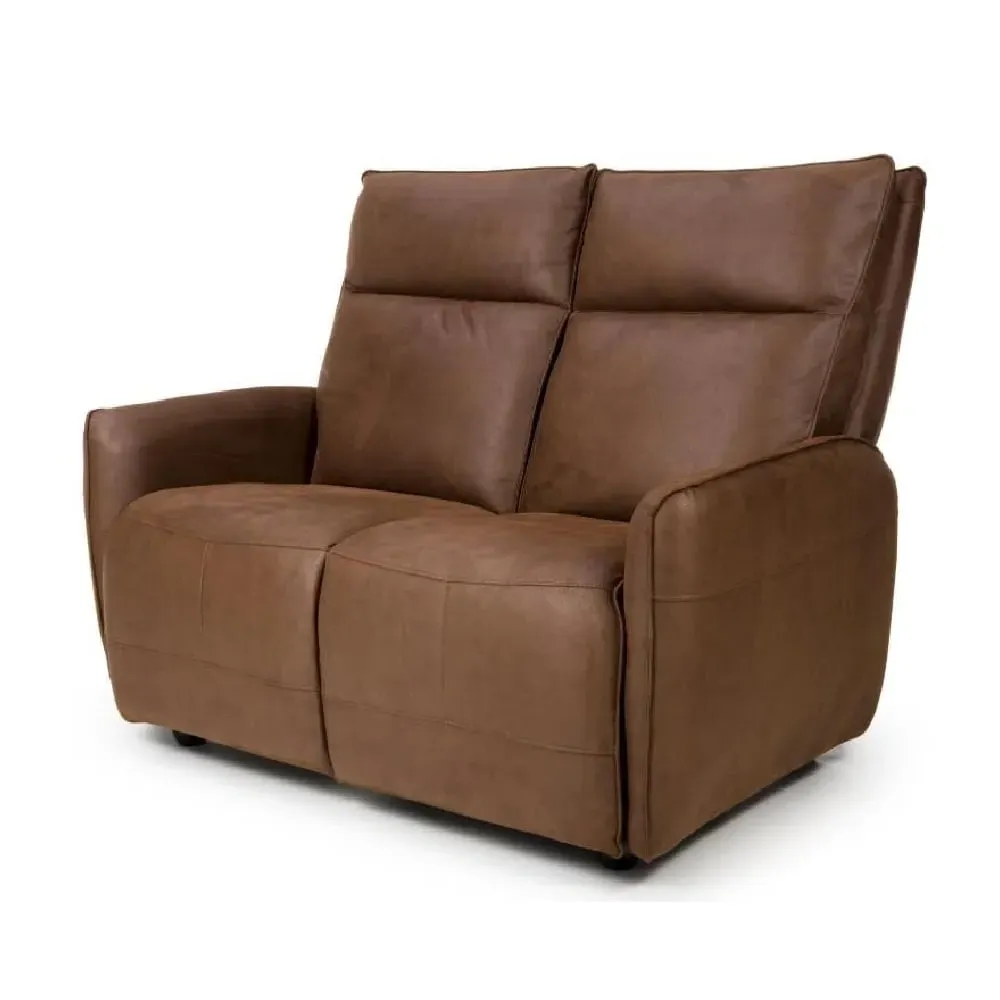 Tooele 2-Seater Sofa with Heating - Brown, Leather