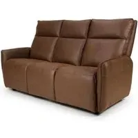 Tooele 3-Seater Sofa with Heating - Brown, Leather