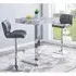 Topaz Diva Square Bar Table with 2 Candid Stools - Grey