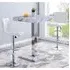 Topaz Diva Square Bar Table with 2 Coco Stools - White