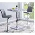 Topaz Diva Square Bar Table with 2 Ripple Stools - Grey