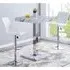 Topaz Diva Square Bar Table with 2 Ripple Stools - White