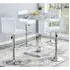 Topaz Diva Square Bar Table with 4 Coco Stools - White