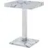 Topaz Square Bar Table - Diva Marble Effect, High Gloss