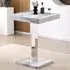 Topaz Square Bar Table - Filo Marble Effect, High Gloss