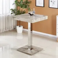Topaz Square Bar Table - Grey Oak