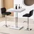 Topaz Square Bar Table Set with 2 Candid Stools - Black