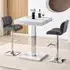 Topaz Square Bar Table Set with 2 Candid Stools - Grey