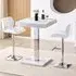 Topaz Square Bar Table Set with 2 Candid Stools - White