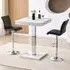 Topaz Square Bar Table Set with 2 Ripple Stools - Black
