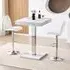 Topaz Square Bar Table Set with 2 Ripple Stools - White