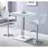 Topaz Square Bar Table with 2 Candid Stools - White