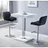 Topaz Square Bar Table with 2 Candid Stools - White, High Gloss