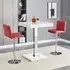 Topaz Square Bar Table with 2 Coco Bordeaux Stools - White