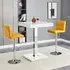 Topaz Square Bar Table with 2 Coco Curry Stools - White