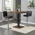 Topaz Square Bar Table with 2 Coco Stools - Black, Oak