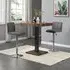 Topaz Square Bar Table with 2 Coco Stools - Grey, Oak