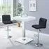 Topaz Square Bar Table with 2 Coco Stools - White, High Gloss