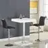 Topaz Square Bar Table with 2 Ripple Black Stools - White