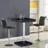 Topaz Square Bar Table with 2 Ripple Stools - Black, Marble Effect