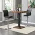 Topaz Square Bar Table with 2 Ripple Stools - Black, Oak