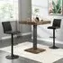 Topaz Square Bar Table with 2 Ripple Stools - Black, Rustic Oak
