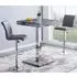 Topaz Square Bar Table with 2 Ripple Stools - Grey, Marble Effect
