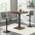 Topaz Square Bar Table with 2 Ripple Stools - Grey, Rustic Oak