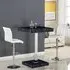 Topaz Square Bar Table with 2 Ripple Stools - White, Marble Effect