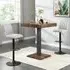 Topaz Square Bar Table with 2 Ripple Stools - White, Rustic Oak