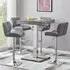 Topaz Square Bar Table with 4 Candid Stools - Concrete Effect