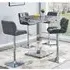 Topaz Square Bar Table with 4 Candid Stools - Marble Effect