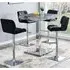 Topaz Square Bar Table with 4 Candid Stools - Melange, Marble