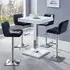 Topaz Square Bar Table with 4 Candid Stools - White, High Gloss