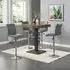 Topaz Square Bar Table with 4 Ripple Stools - Grey, Oak