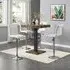 Topaz Square Bar Table with 4 Ripple Stools - White, Oak