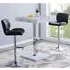 Topaz Vida Square Bar Table Set with 2 Candid Stools - Black