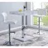 Topaz Vida Square Bar Table Set with 2 Candid Stools - White