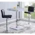 Topaz Vida Square Bar Table Set with 2 Coco Stools - Black