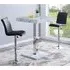 Topaz Vida Square Bar Table Set with 2 Ripple Stools - Black