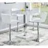Topaz Vida Square Bar Table Set with 4 Candid Stools - White