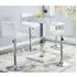 Topaz Vida Square Bar Table Set with 4 Coco Stools - White