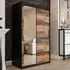 Topeka 1 Mirrored Wardrobe with Sliding Doors - Dark Oak