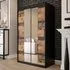 Topeka 2 Mirrored Wardrobe with Sliding Doors - Dark Oak