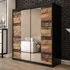 Topeka 2 Mirrored Wardrobe with Sliding Doors - Dark Oak