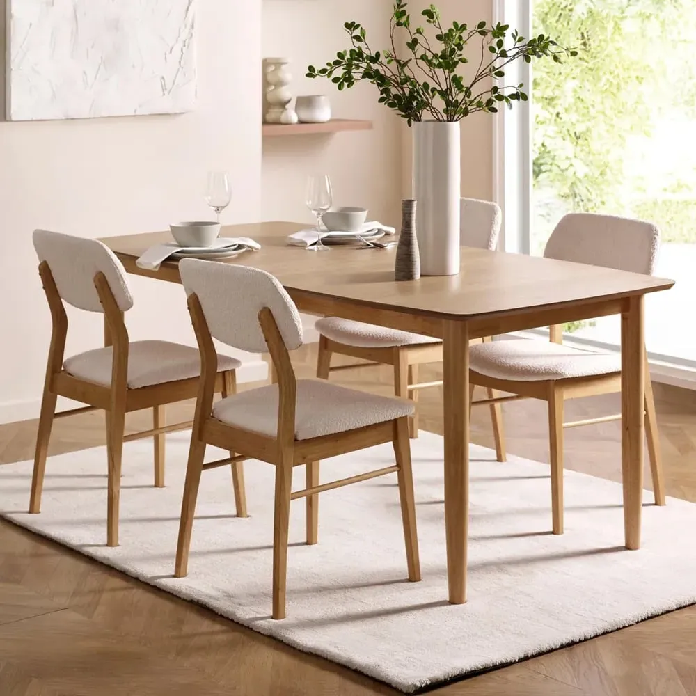 Topeka Extendable Dining Table with 4 Chairs - Brown