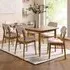 Topeka Extendable Dining Table with 6 Chairs - Brown