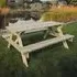 Topeka Large Picnic Dining Set - Natural